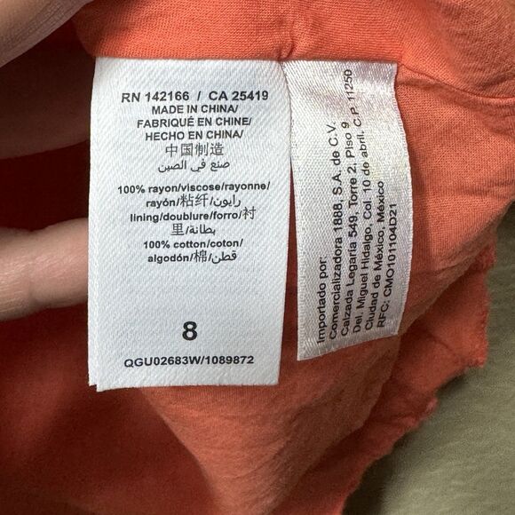 NEW Peek Coral Sleeveless Drop Waist Dress Girl's Size 8 Lined Ruffle Eyelet - Picture 13 of 15